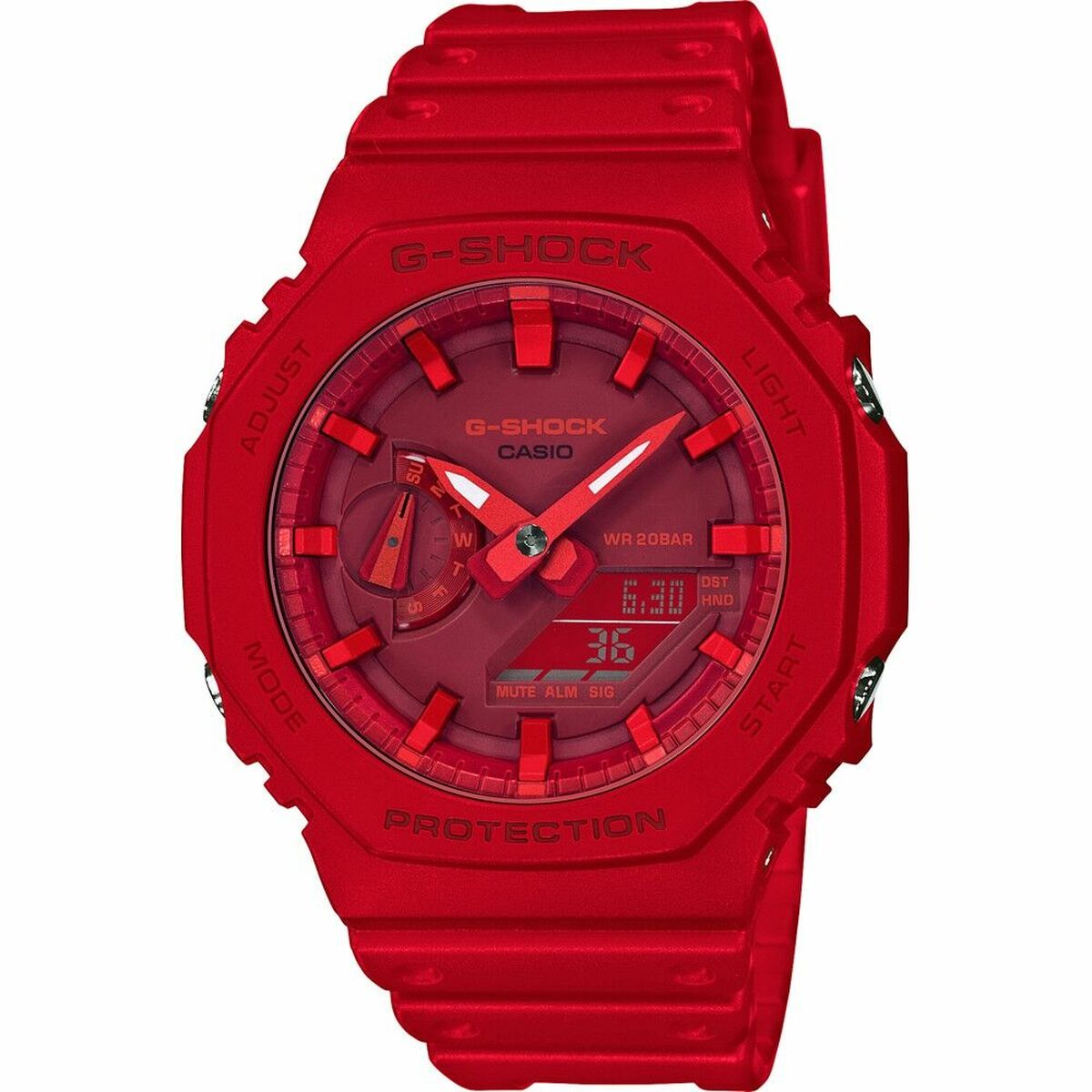 Casio Unisex Watch Casio Ga-2100-4Aer Red Multifunction