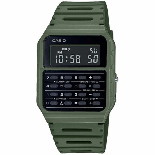 Casio Unisex Watch Casio Calculator Black Green