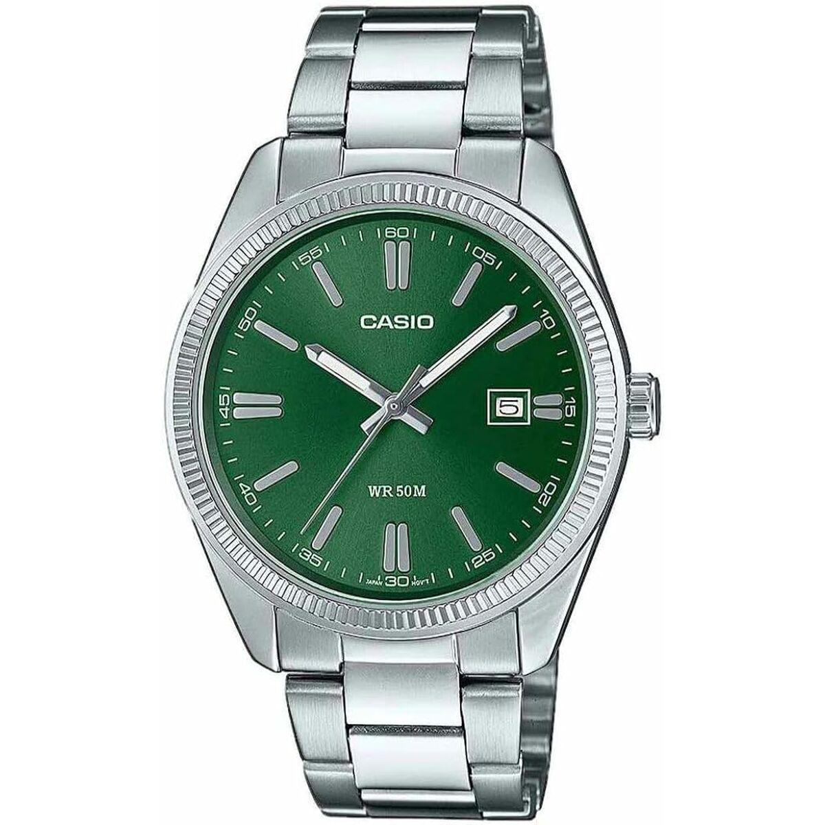 Casio Men's Watch Casio Green Silver