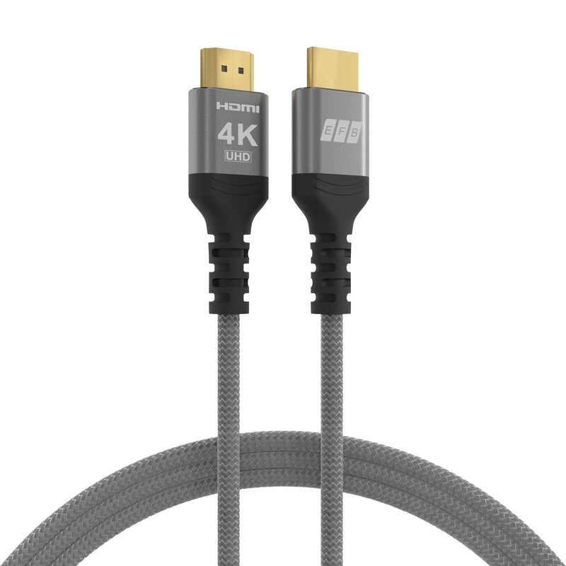 Cable Efb HDMI High-speed M. Ethernet 4K60HZ 2,0M Grey