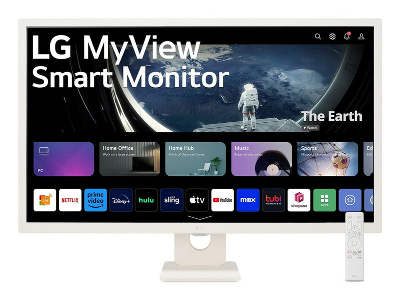 Monitor TV LED IPS Ls 32SR50F 31.5 8MS Samrt TV HDMI Wi-Fi White