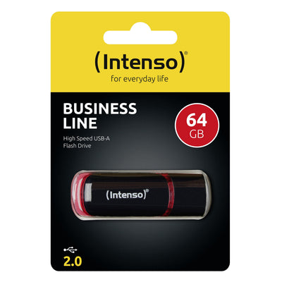 Intenso USB Flash Drive 64GB USB 2.0 USB a 2.0 Black Red — image 1