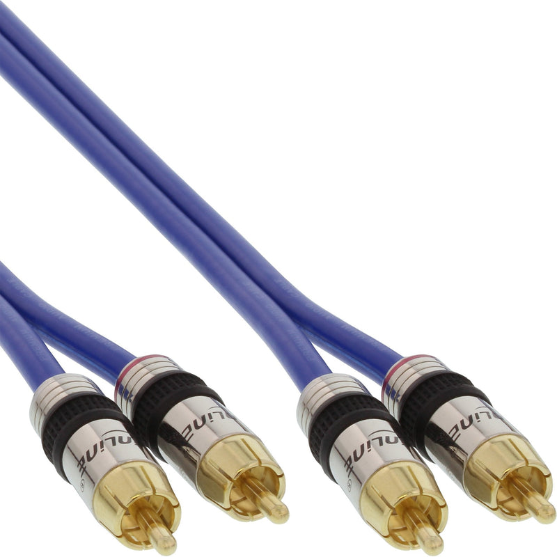 Inline Cable Audio Premium Rca 2X Rca Male a Male 0,5M