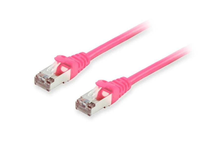 Equip Network Cable CAT.6A S FTP 2x RJ45 0.25M Pink Lszh