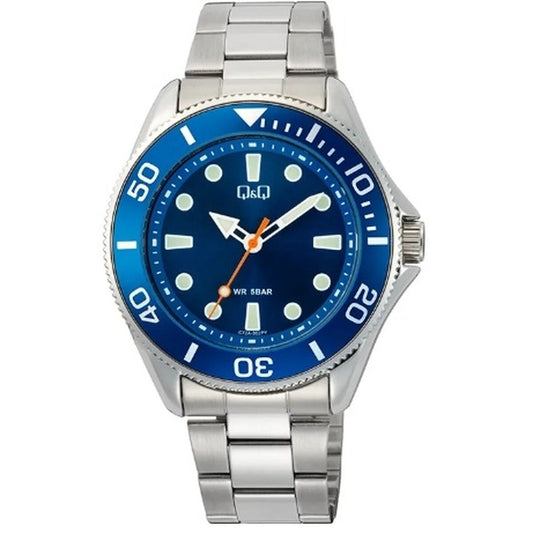 Q&Q Men's Watch Q&Q Gent Diver Blue (Ø 41 Mm)