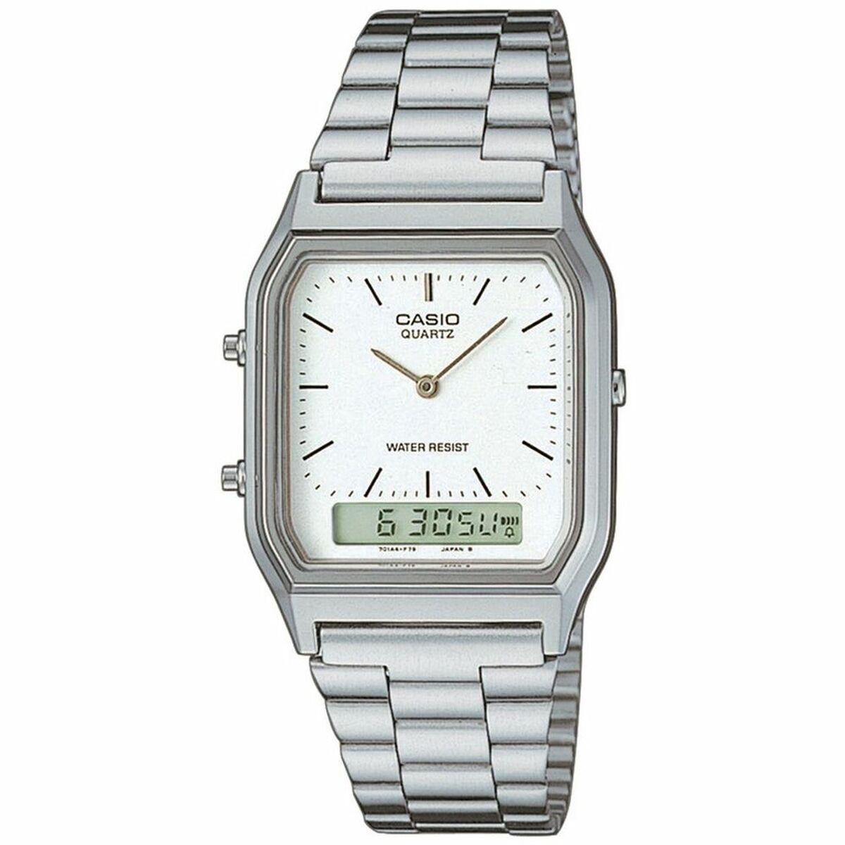 Casio Unisex Watch Casio Aq-230A-7Dmqyes White Silver (Ø 38,5 Mm) (Ø 29 Mm)