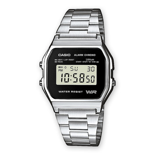 Casio Men's Watch Casio A158Wea-1Ef Black Grey Silver