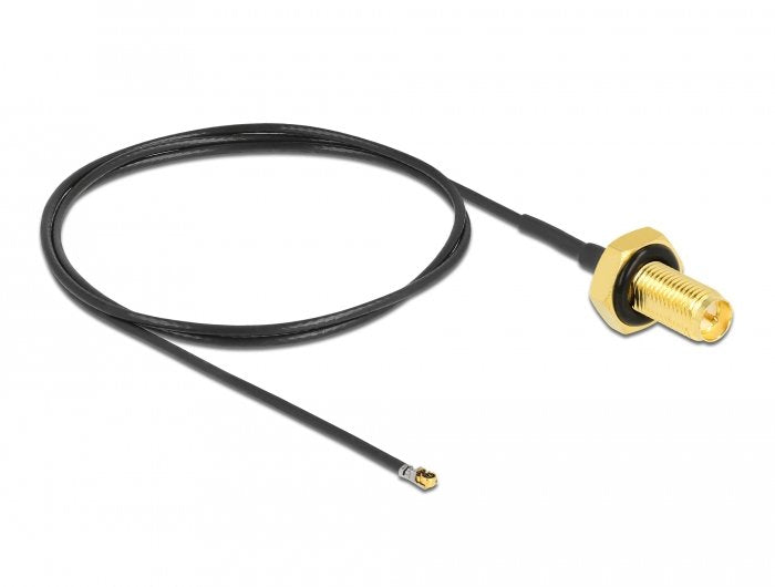 Delock Cable Antenna Rp-sma Connector Female Assembly a Mhf 4L Lk Connector Male 1.37 50CM Gewindelnge 10MM Pr