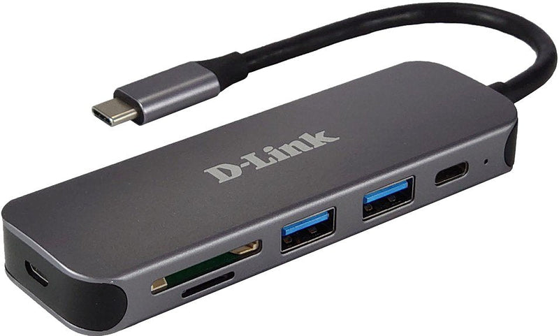 Hub USB C D-link a 2 Ports USB 3.0 + 1 USB-C (data Sync) + Reader Cards