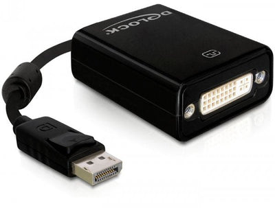 Delock Adapter DisplayPort 1.1 Male DVI Female Passiv Black — image 1