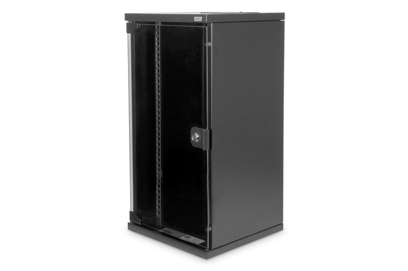 Digitus Cabinet Wall Rm 592X312X300MM 12U, 10 '', Black With Door Glass