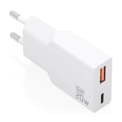 Aisens Wall Charger GaN A110-0998 1x USB Type-c 1x USB 20W White — image 1