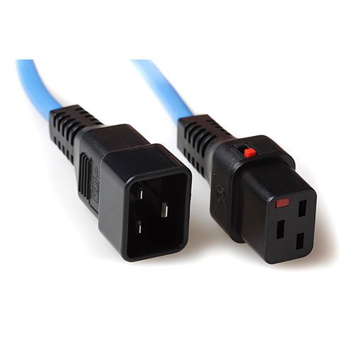 Powercord C19 IEC Lock - C20 Blue 2M, PC1358