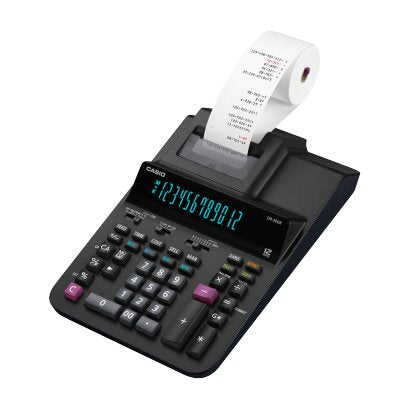 Casio Calculator With Printer DR-200R-BK 12 Dígitos Black