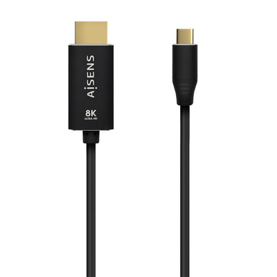 Aisens Cable Aluminium USB-C a HDMI 2.1 8K@60HZ - USB-C/M-hdmi/M - 2M - Black — image 1