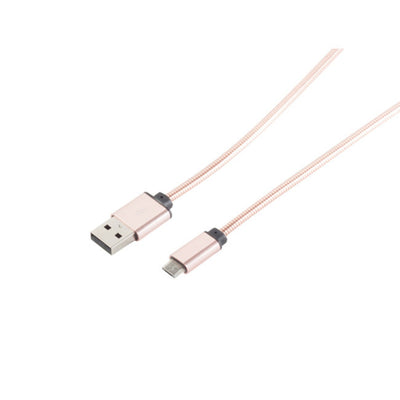 S-conn 14-11002 USB Cable 1M USB 2.0 USB a Micro-usb B Oro Pink — image 1