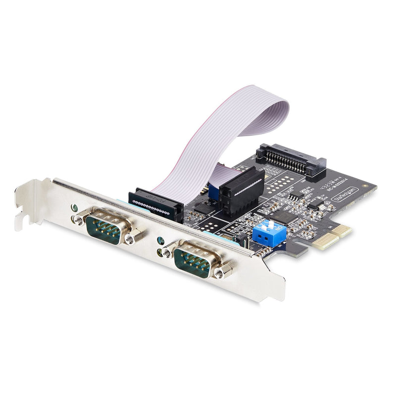 StarTech.com Card Serie PCIE 2 Ports - Card Serial Pci Express 2 Ports DB9 RS232/RS422/RS485 Includes Brackets