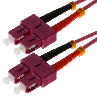 Helos Lwl Network Cable Sc/Sc Duplex 50/125?M OM4 Erikavioletat 2,0M — image 1