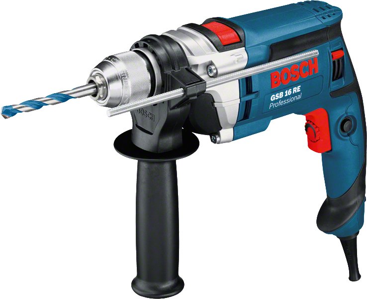 Bosch Taladro Impacto Profesional Gsb 16 Re Profesional Azul/Negro 750W, Funda 060114E500