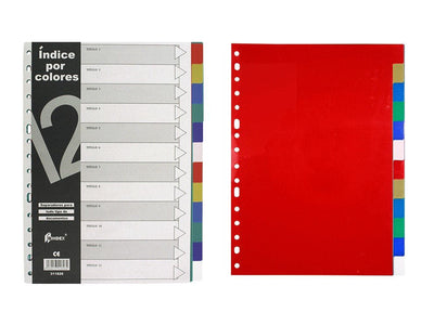 Bismark Pack 12 Separadores - Size A4 - Extragruesos - Fabricado Propileno - Colours Surtidos — image 1