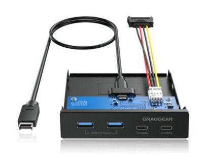 Grisgear USB Hub Multi Front Panel USB 3.2 GEN2 Type-c Retail — image 1