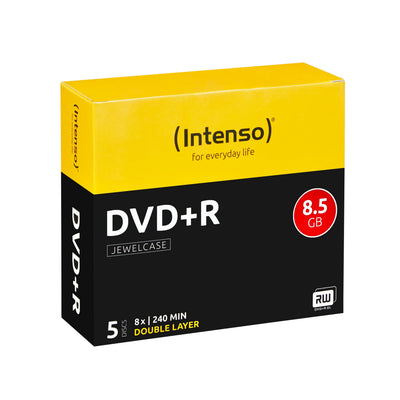 Intenso Dvd + R 8.5GB, Dl, Jewelcase Double Layer 5 Pieces — image 1