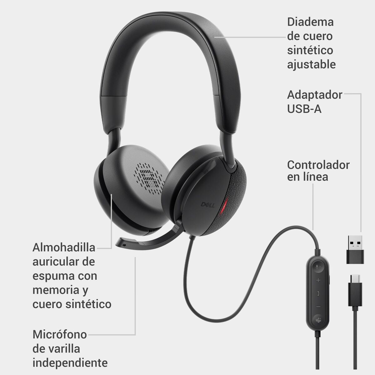 Dell Headphones With Microphone Dell Wh5024 Black