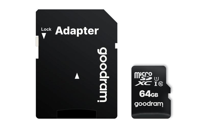 Goodram Memory microSD 64GB Micro Card Cl 10 Uhs I + Adapter