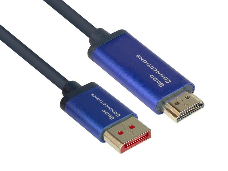 Alcasa 4860-SF020B Adapter Cable Vídeo 2M DisplayPort HDMI Black Blue