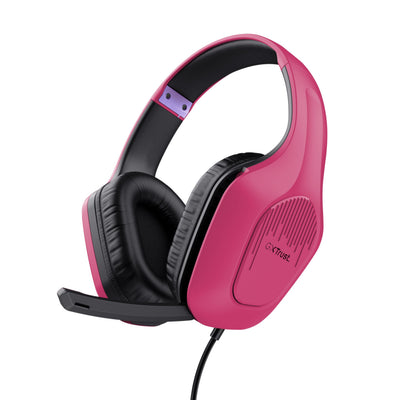 Trust Headphones Gaming With Microphone Gaming Gxt 415 Zirox Jack 3.5 Rosas — image 1