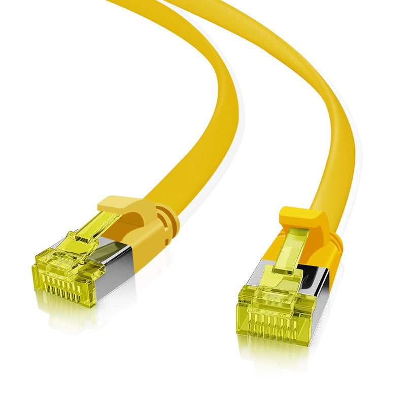 Helos Ultra Flaches Patchkabel U/FTP CAT.6A Yellow 15,0M