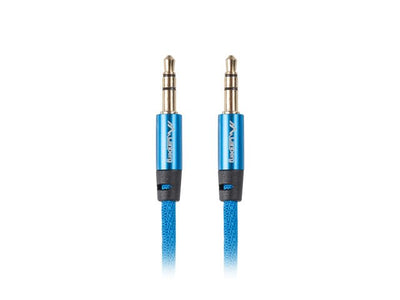 Lanberg Cable Estã‰reo CA-MJMJ-10CU-0030-BL Connectors Jack 3.5MM Male/Male Chapados Oro Cable Tejido Trenzado — image 1