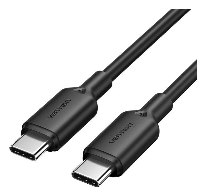 Vention USB Cable 2.0 Type-c 3A Trcbf USB Type-c Male USB Type-c Male Up To 60W 480Mbps 1M Black