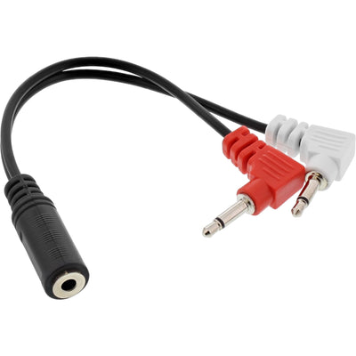 Inline Adapter Headphones Audio Plane, 2X 3,5MM M a 3,5MM F 3 Pines, 0,15M — image 1