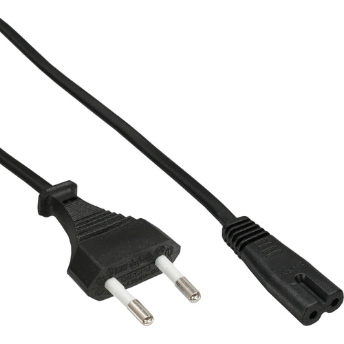 Inline Plug Suiza CEE7/16A Cable Power EURO8 C7, Black 1,8M — image 1