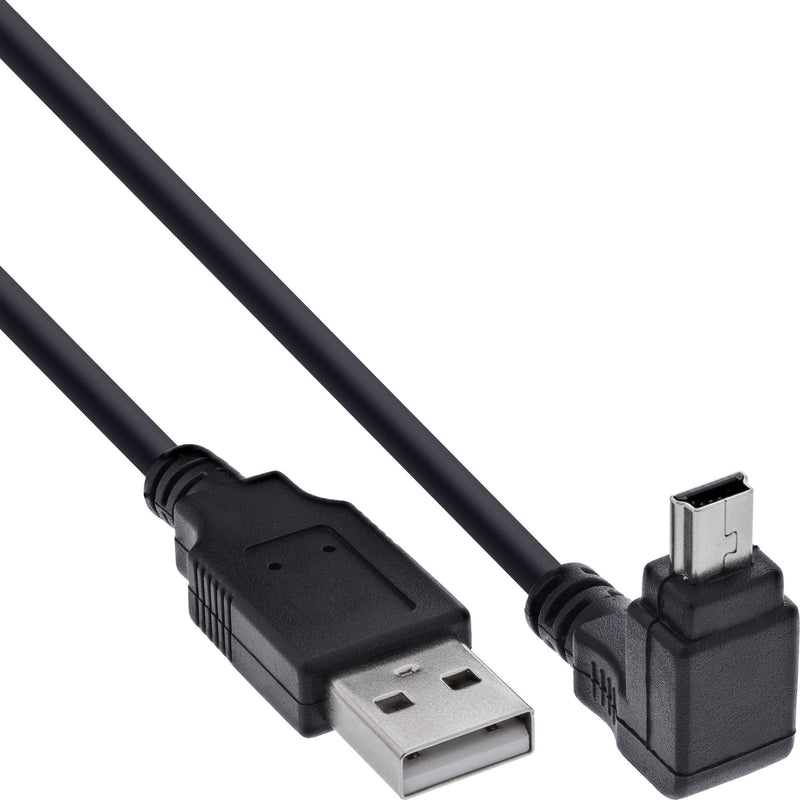 Inline USB Type a Male a Mini 5 Pines Male Ángulo 90° Black 1M