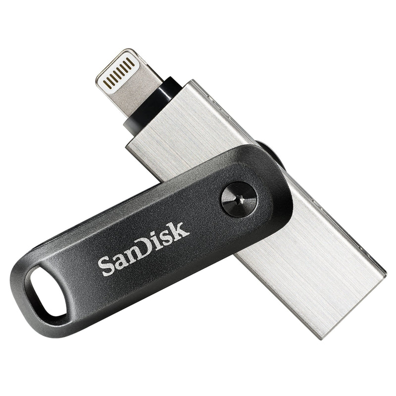 SanDisk USB Flash Drive Ixpand Go 128GB, Usb-stick Black/Silver USB-A 3.2 (5 Gbit/S), Apple Lightning Connecto