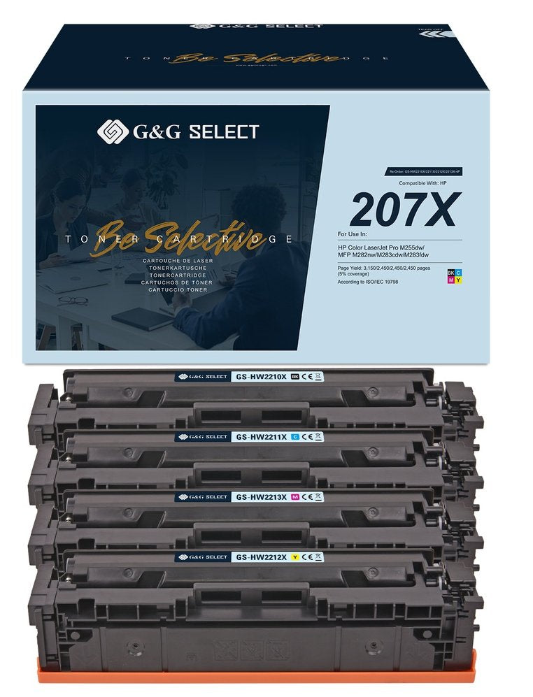 G&g Select Xl-toner 4ER Set HP 207X ( With Chip) Bk/C/M/ And