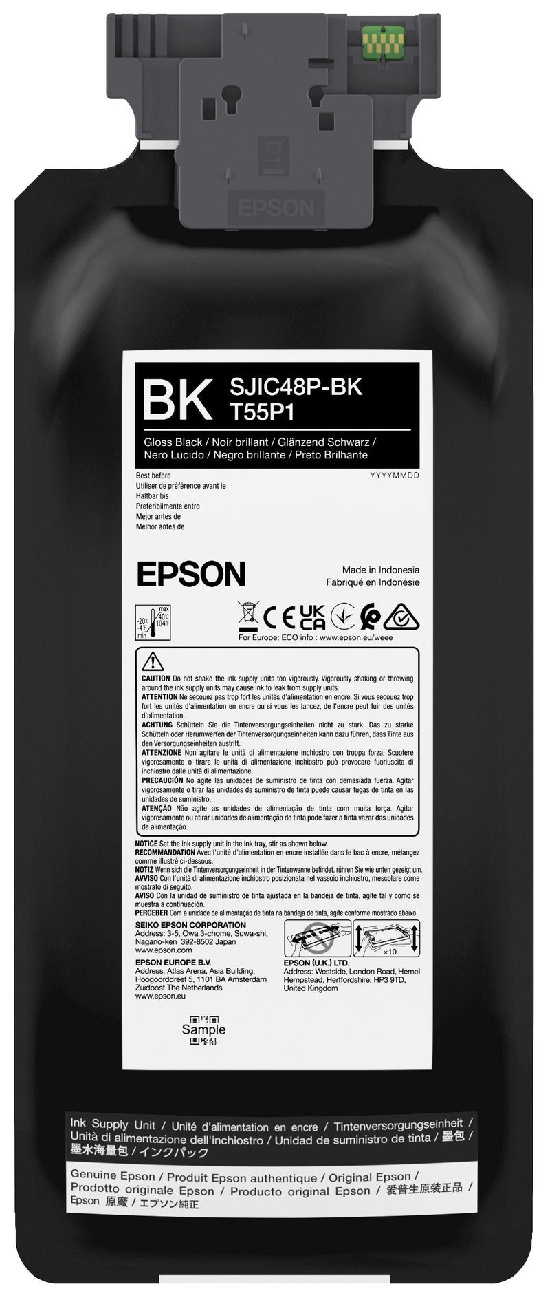 Epson SJIC48P-BK Ink Cartridge 1 Pieces Genuine Black