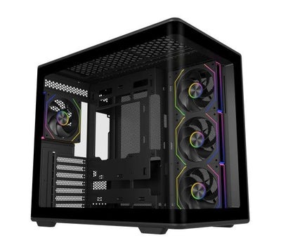 Cooler Master PC Case Elite 600 Semitorre ATX/microATX/Mini-itx - 4 Fans 120MM RGB - Vista Panoramica - Double — image 1