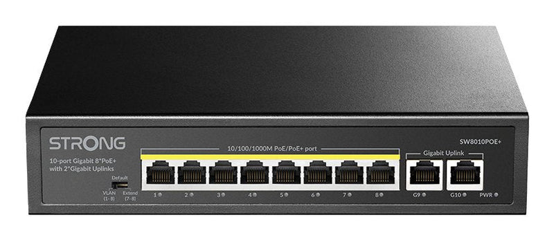 Strong Switch 8 PoE With 2 Enlaces Ascendentes Ethernet