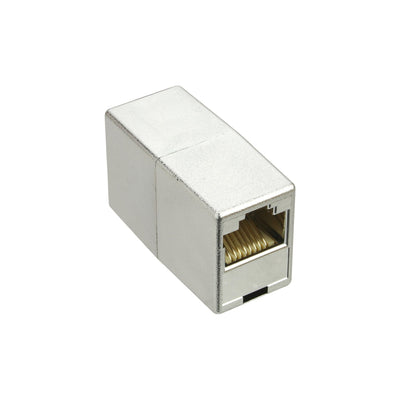 Inline Connector Network Cable CAT.5E 2x RJ45 Female Directo Blindado — image 1