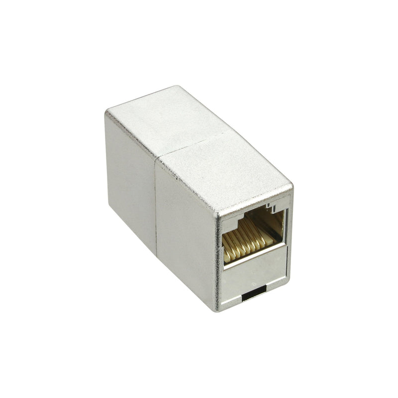 Inline Connector Network Cable CAT.5E 2x RJ45 Female Directo Blindado