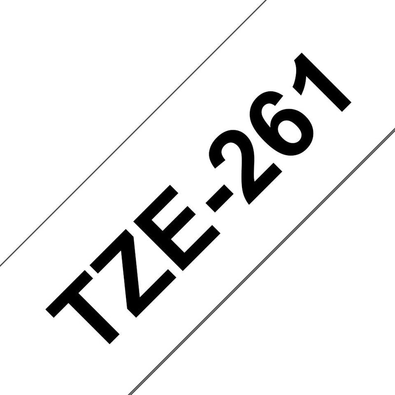 Brother TZE261,NEGRO Sobre White Roll (3,56CM X 7,99M) 1 Bobina(s) Type Laminated P-touch PT-1005, PT-1010, 36