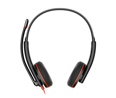 Poly Blackwire 3220 Stereo USB-C Black Headset + USB-C a Adapter (bulk) (209745-104) — image 1
