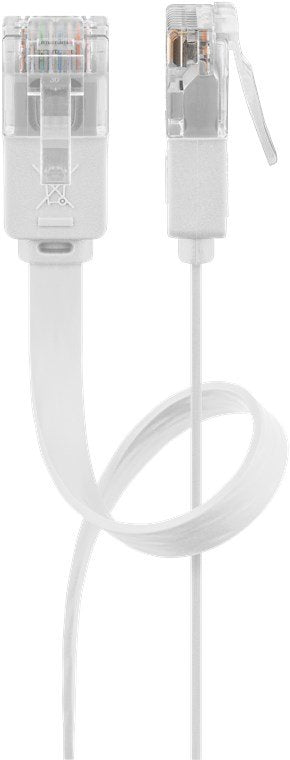 Goobay CAT.5E Flat 5-2000 20.0M Network Cable 20M White — image 1