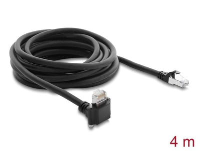 Delock Gige Camera Cable RJ45 Connector Male 90° Angulado With Screws Connector Male Length 28MM a RJ45 Connec — image 1