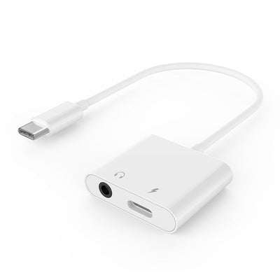 Gembird USB Type-c Plug To Stereo 3.5MM Audio Adapter Cable With Extra Power Socket White — image 1
