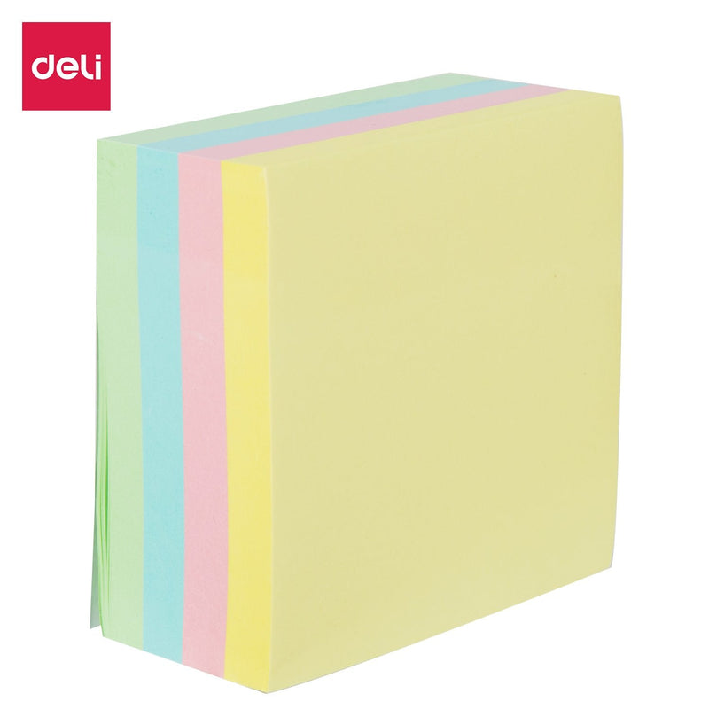 Deli Bucket Notas Adhesivas 4X100H 76X76MM Colours Surtidos Pastel