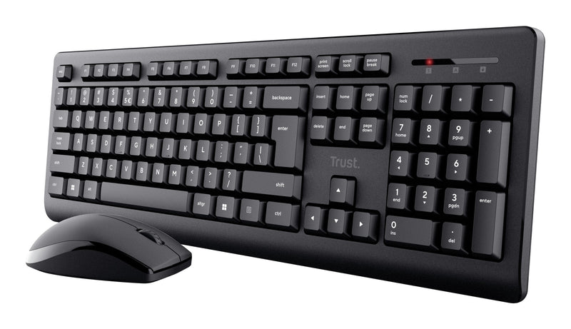 Trust Keyboard Spanish And Mouse Inalámbricos Primo Black